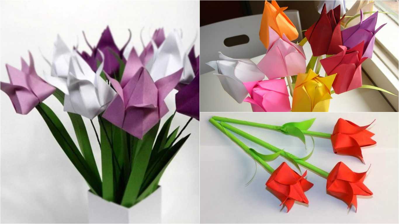 Оригами тюльпан: пошаговые инструкции и видео