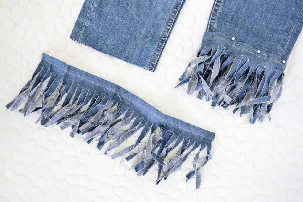 Как обрезать джинсы внизу по модному распушить | энциклопедия обуви