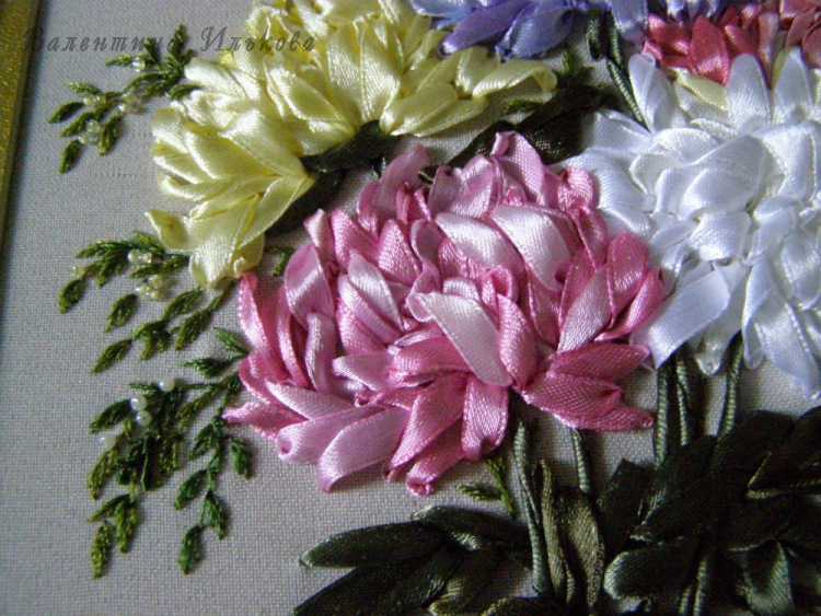 Вышивка лентами для начинающих пошагово: васильки, бутон розы, бабочки и вышивка корзины - сайт о рукоделии