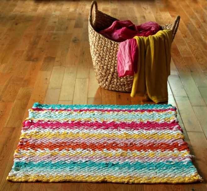 Коврики из лоскутков ткани своими руками: как сделать плетеный лоскутный коврик, коврик из многослойных треугольников или из полосок 