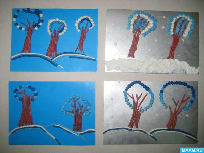 Конспект занятия по лепке для детей старшей группы «деревья в снегу». воспитателям детских садов, школьным учителям и педагогам - маам.ру