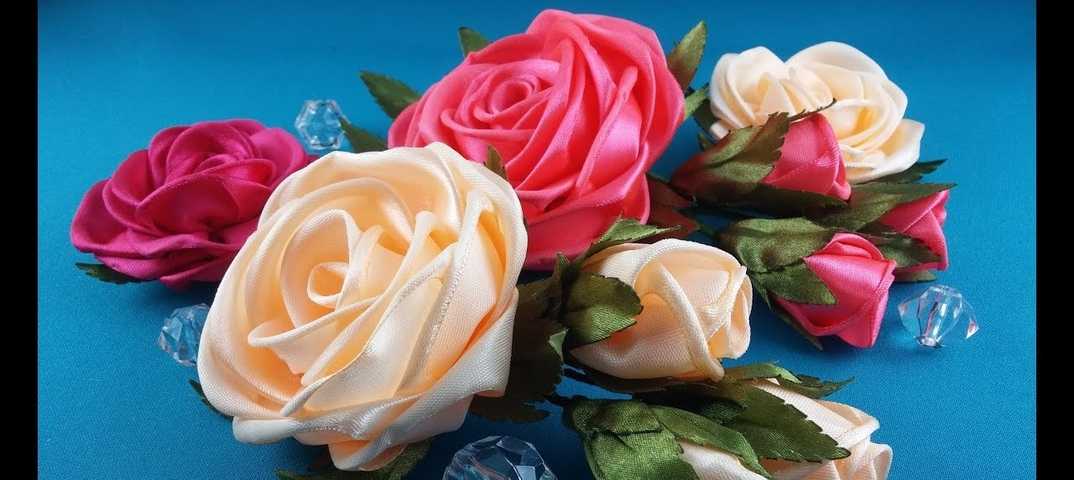 Интерьерные розы из атласных лент: пошаговый мастер-класс