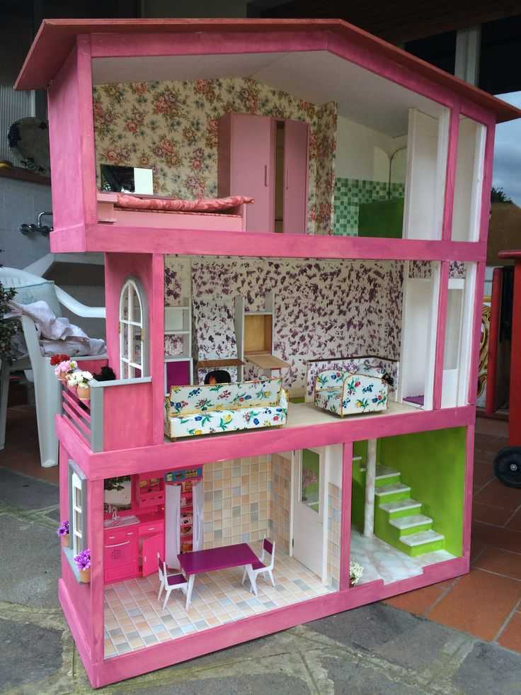 Кукольный домик своими руками из фанеры, коробки, картона, дерева: схема, чертежи с размерами. как сделать кукольный домик для барби, монстр хай?