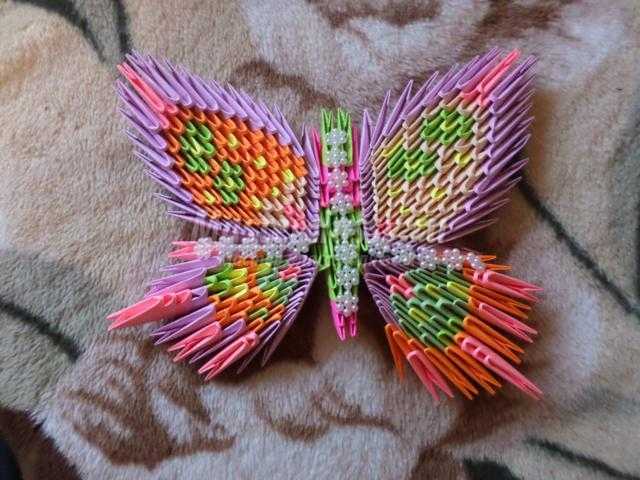 Модульное оригами бабочка схема