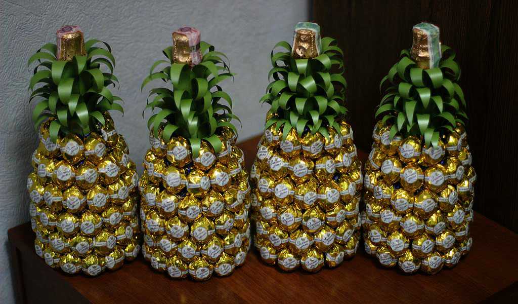 Мк ананас из конфет | страна мастеров