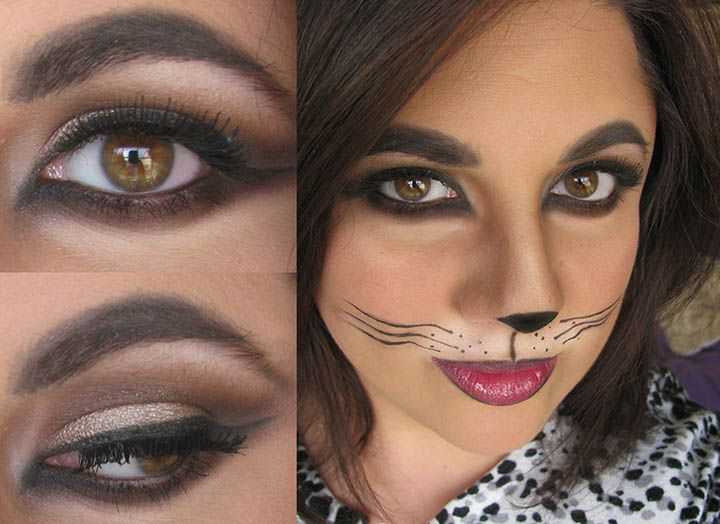 Как сделать макияж кошки на хэллоуин
