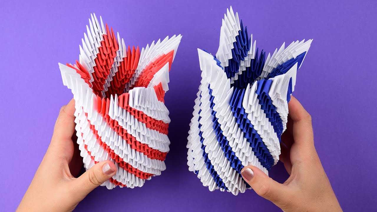 Конфетница из модулей оригами - оригамир