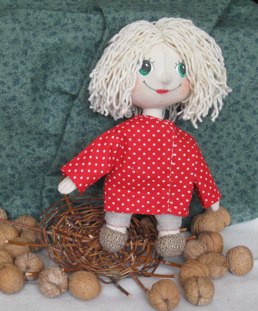 Кукла мастер-класс шитьё домовёнок никитка + обещанный мк мешковина нитки ткань шпагат