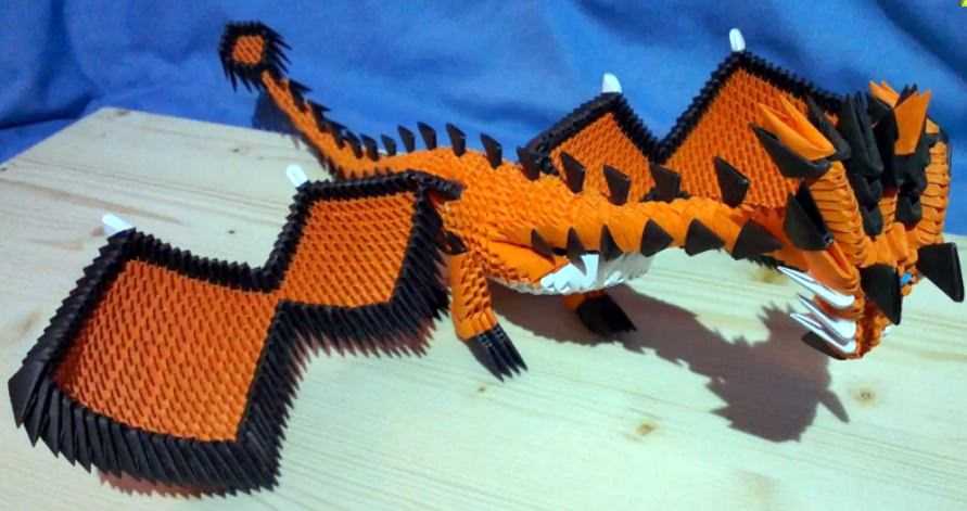 Дракон (модульное оригами): изучаем новую технику