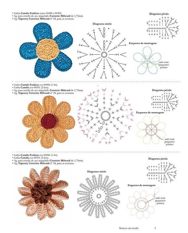 Как крючком связать цветок – 27 вариантов со схемами, описанием и видео мк