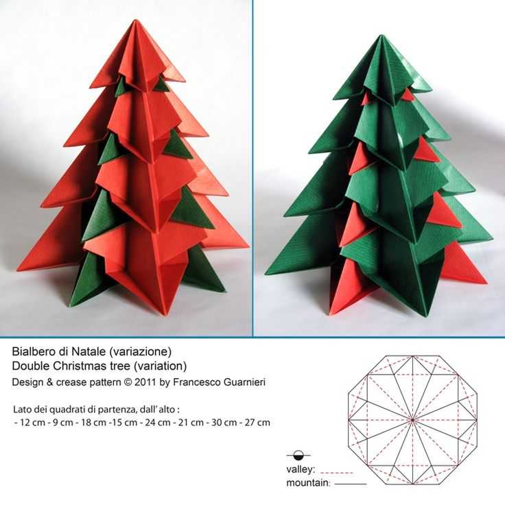 Поделка изделие новый год оригами китайское модульное сувенир "елочка" модульное оригами бумага
