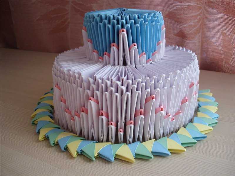 Юбилейный торт. модульное оригами | страна мастеров