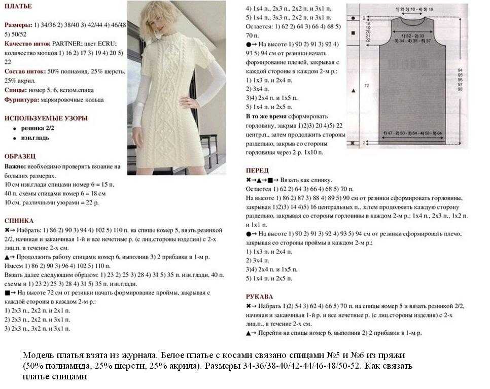 Вязаное ажурное платье крючком для женщин схемы и описание