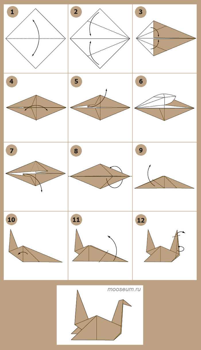 Лебедь из бумаги в технике оригами — способы изготовления. пошаговые инструкции для начинающих — простое оригами, модульное оригами. схема создания объёмного лебедя