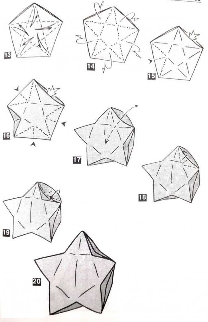 Модульное оригами схемы конфетницы - оригамир