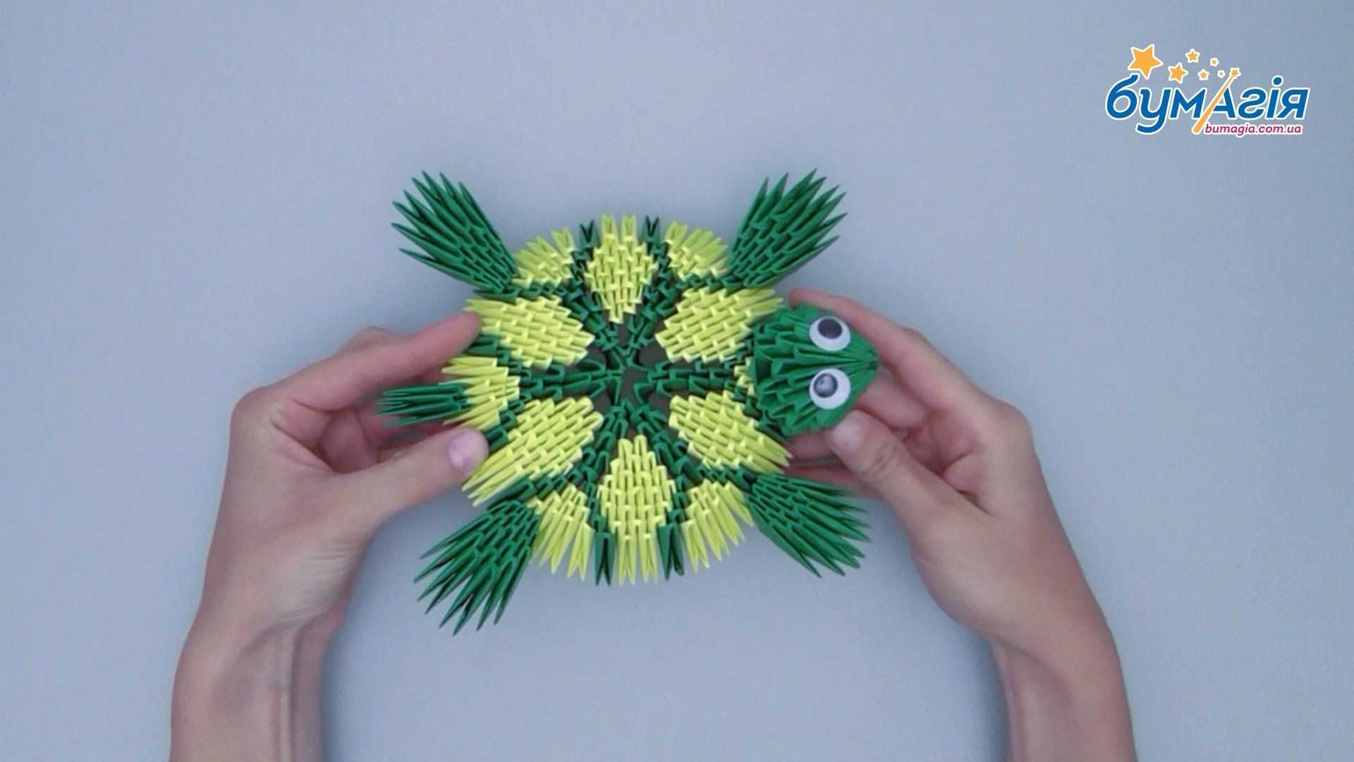 Мастер-класс по изготовлению оригами-черепахи из бумаги