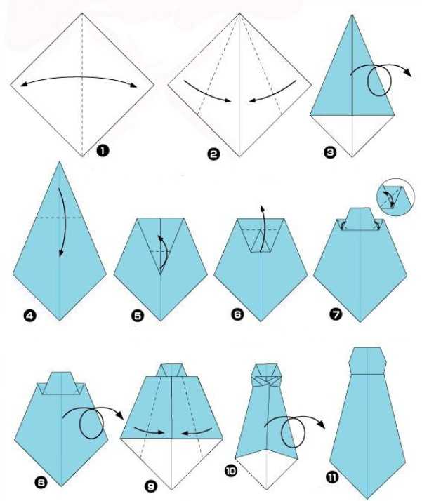 Оригами рубашка. самый подробный мастер-класс