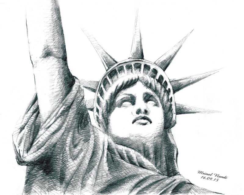 Как нарисовать статую свободы — пошаговые уроки рисования