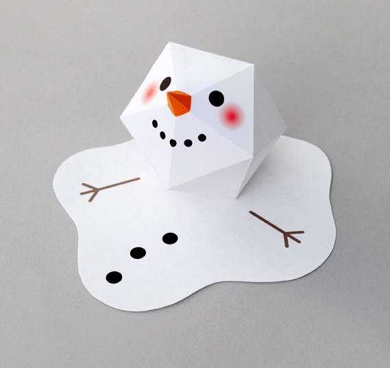 Оригами-снеговик