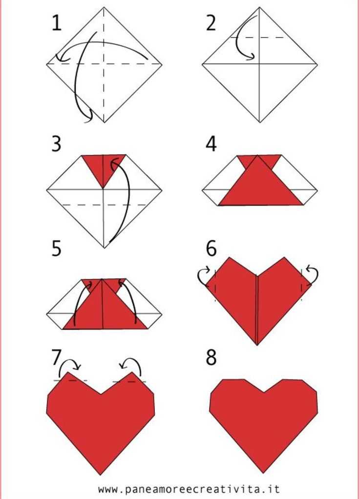 Оригами сердце: как сделать из бумаги своими руками поэтапно, схема модульного оригами для детей и начинающих