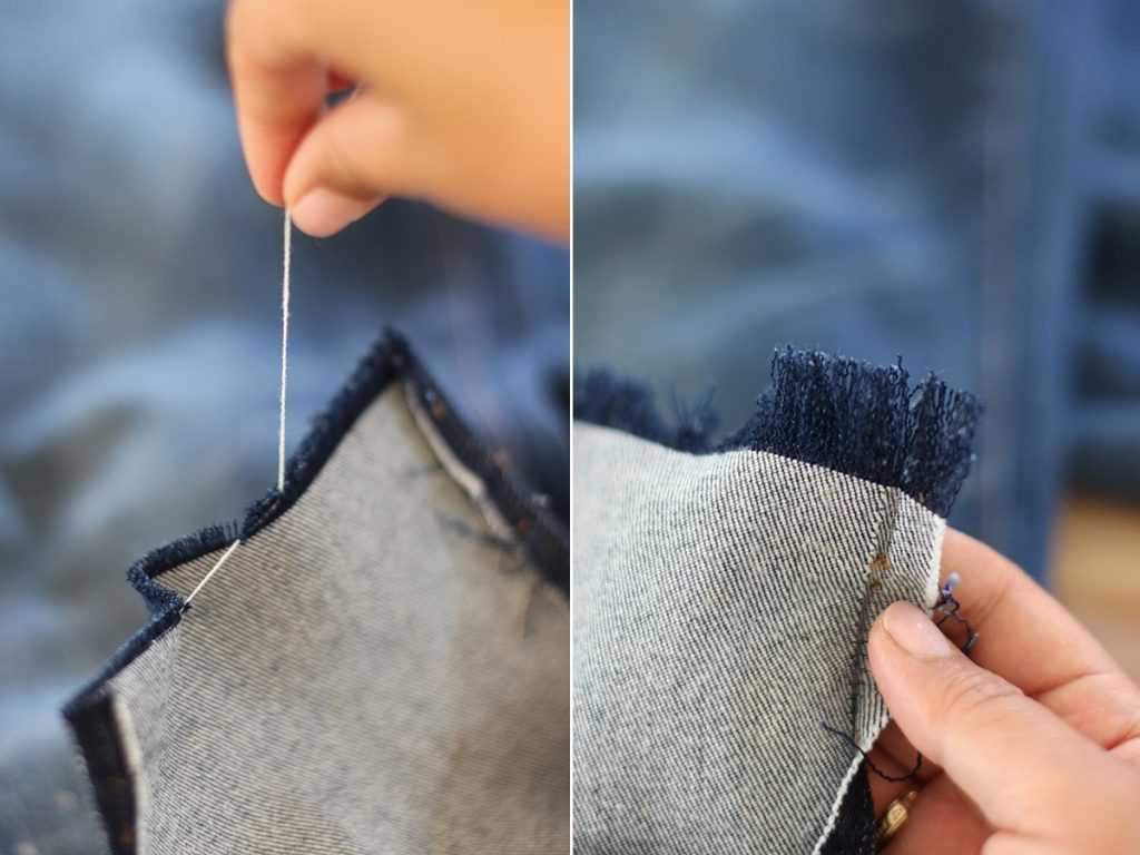 Как обрезать джинсы внизу без подшивки с бахромой - фото пошагово