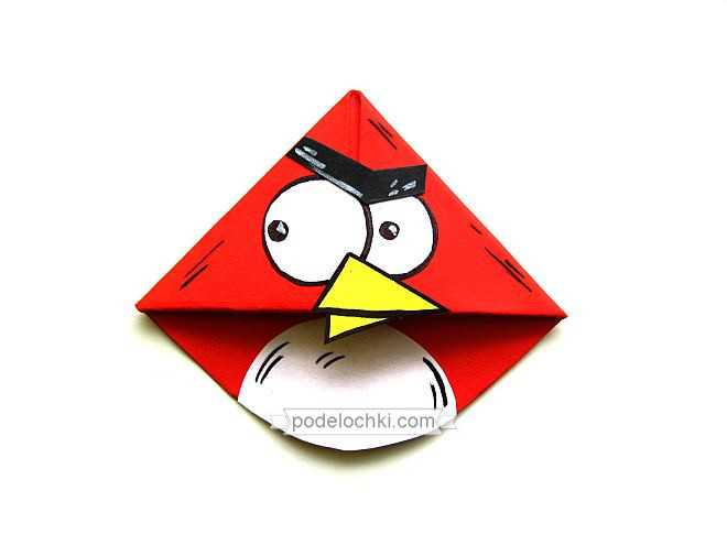 Желтая птичка angry birds оригами из бумаги: схема и видео