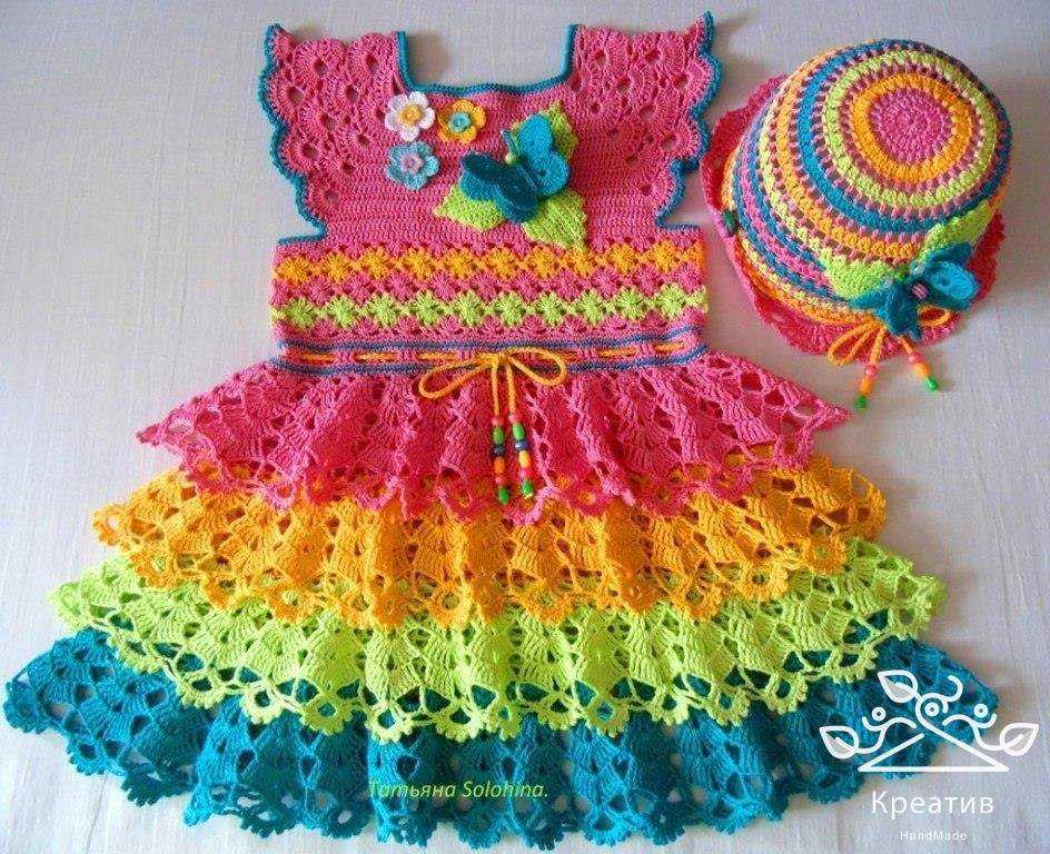 Вязаное платье для девочки крючком: как связать, схемы для девочек 1, 2, 3, 4, 5 и 6 лет