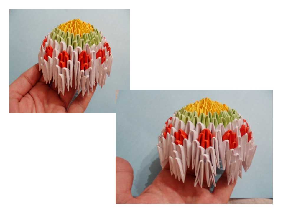 Учимся делать пасхальное яйцо в технике модульного оригами