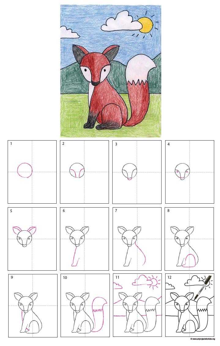Как нарисовать лисичку ребенку 5 лет