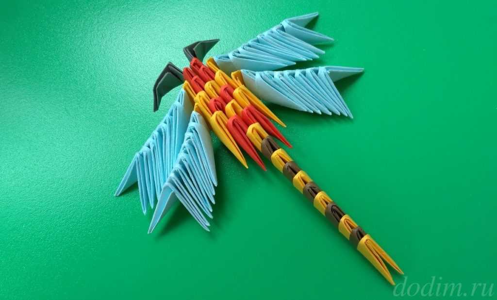 Модульное оригами для начинающих. стрекоза пошагово с фото