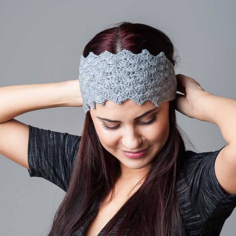 Как связать женскую повязку для головы спицами: схемы и описание