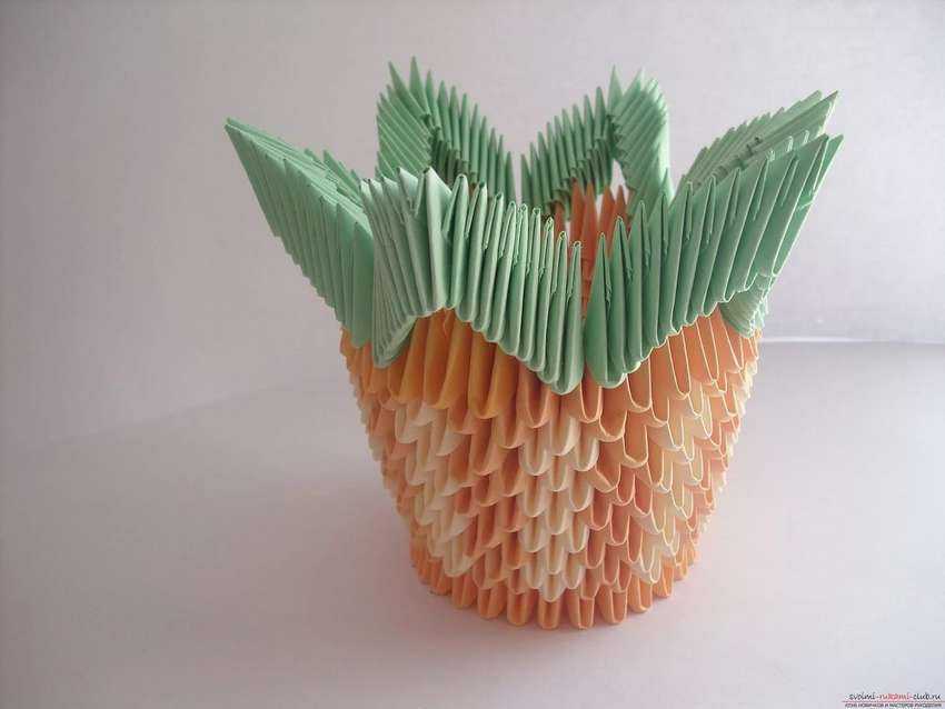 Оригами ваза своими руками: из модулей для начинающих, пошаговая схема сборки вазы для цветов из бумаги (140 фото идей поделок)