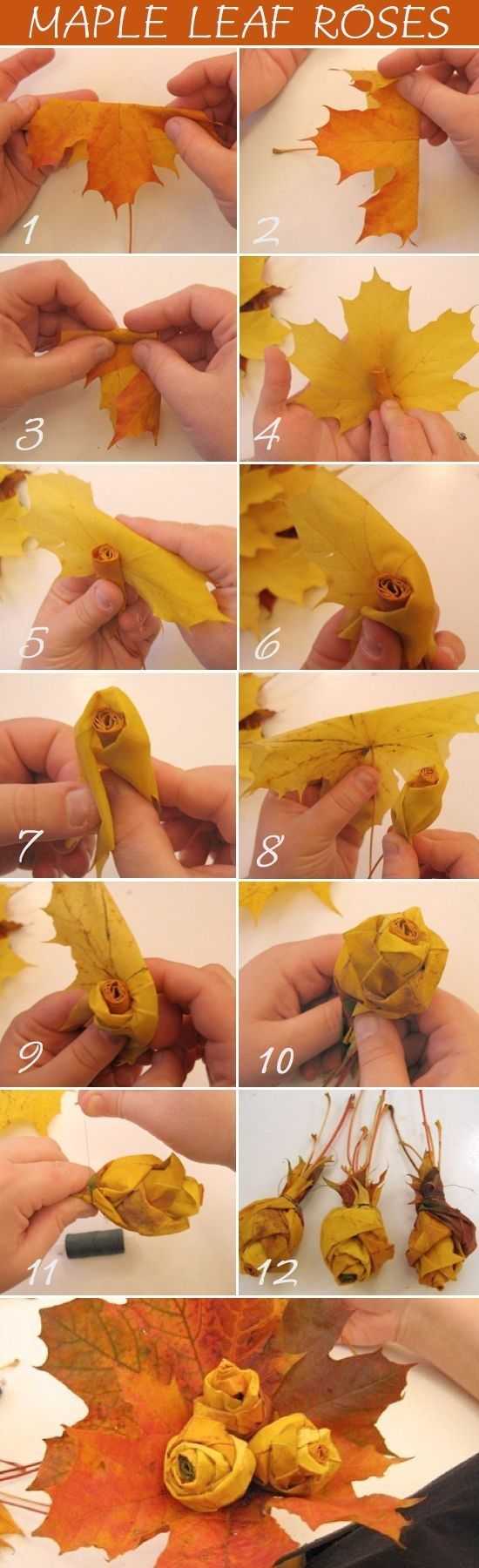 Как сделать цветы из кленовых листьев своими руками: простая инструкция от а до я