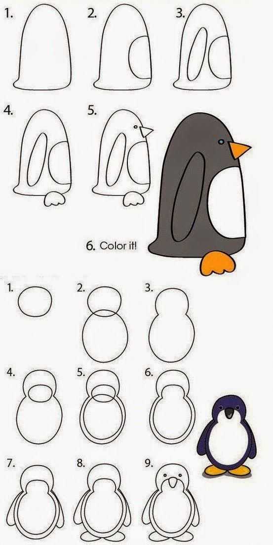Конспект образовательной деятельности по рисованию в старшей группе «пингвины в антарктиде»