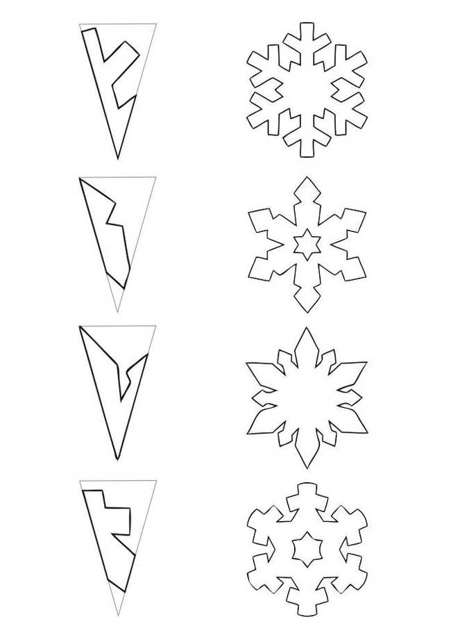 Снежинки из бумаги — шаблоны для вырезания, 15 вариантов как сделать бумажные снежинки своими руками