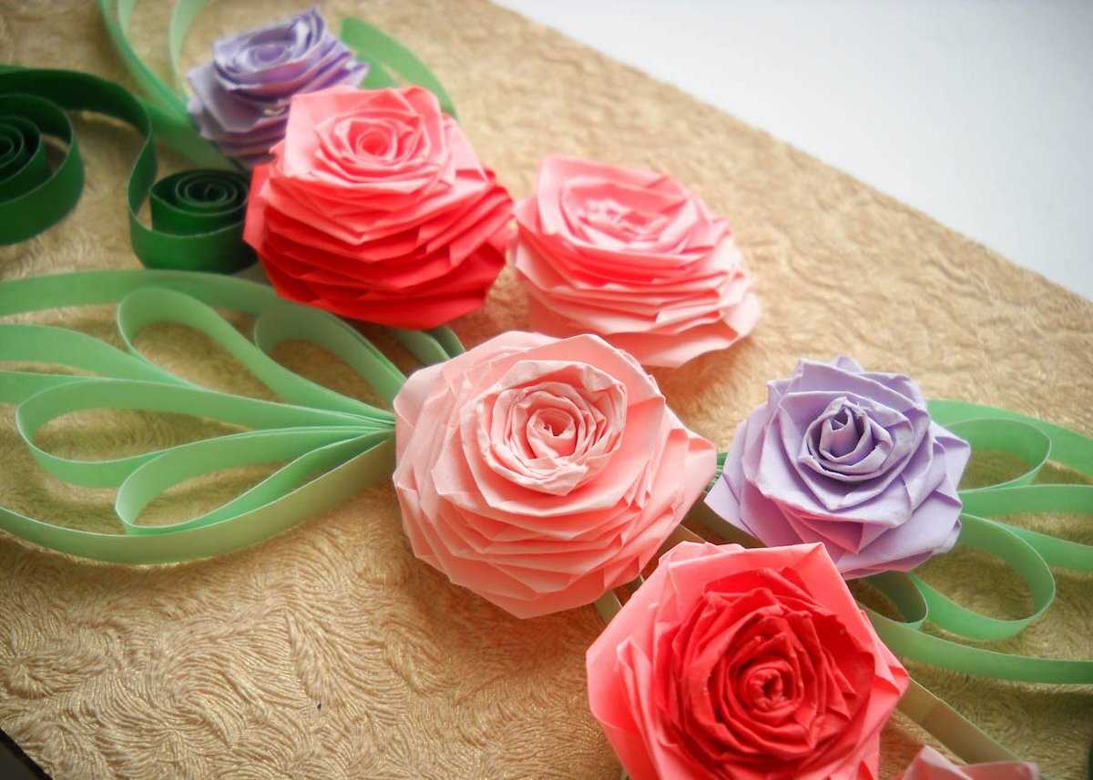 Как сделать цветы из бумаги розу ветку цветущей яблони оригинальные и большие цветы своими руками мастер-класс с фото примерами 5 идей бумажных цветов видео