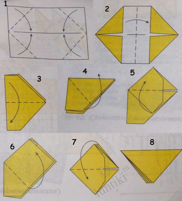 Как сделать хлопушку из бумаги - схема складывания с пошаговой инструкцией - оригами хлопушка - видео уроки