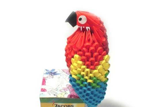 Оригами попугай для начинающих: разновидности схем и техник, фото примеров поделок