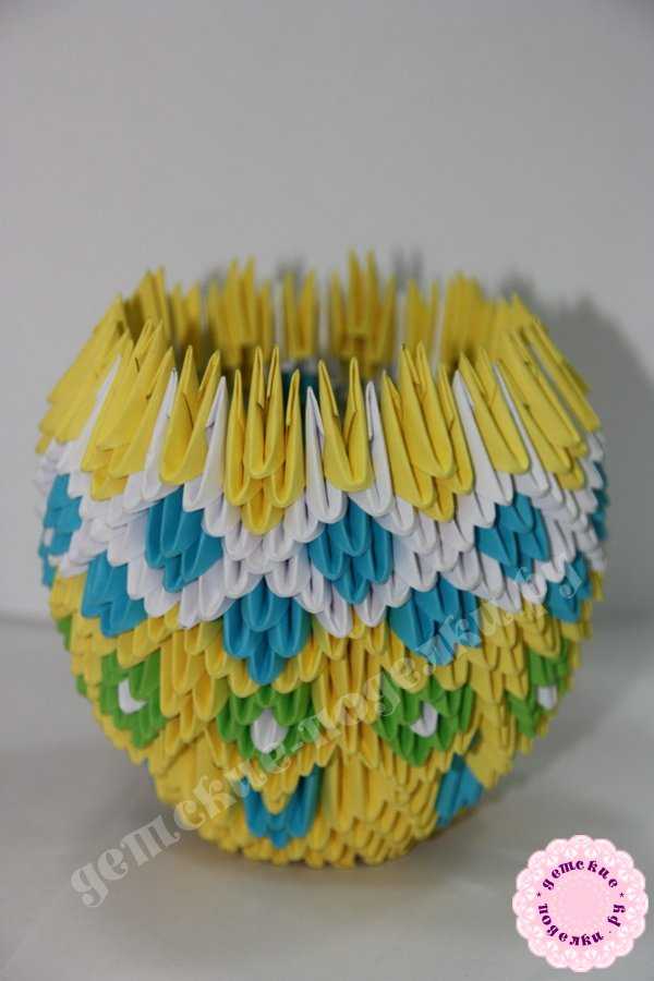 Оригами ваза из модулей: схема сборки пошагово с видеоуроком
