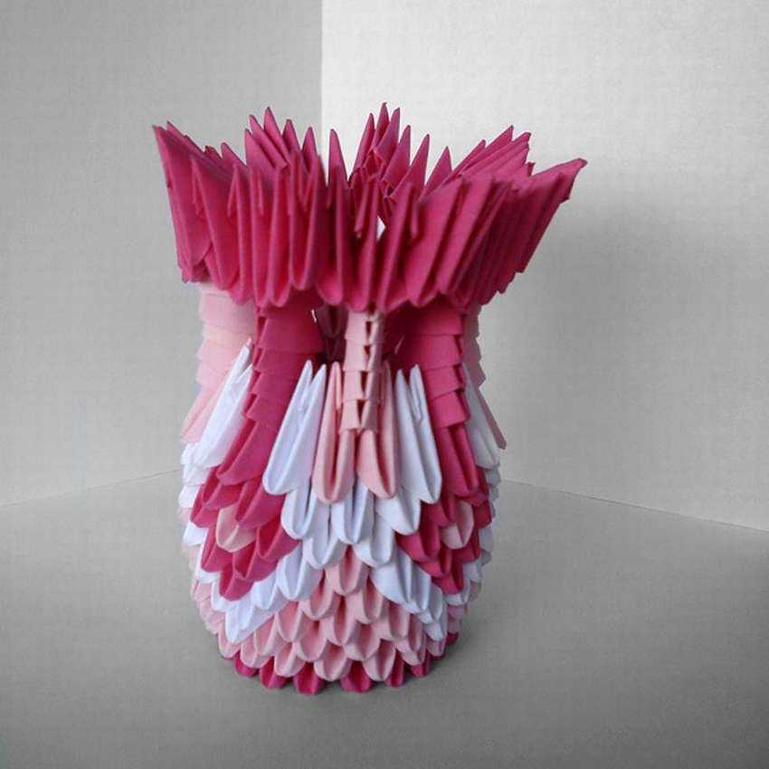 Модульное оригами: ваза для цветов. мастер-класс с пошаговым фото