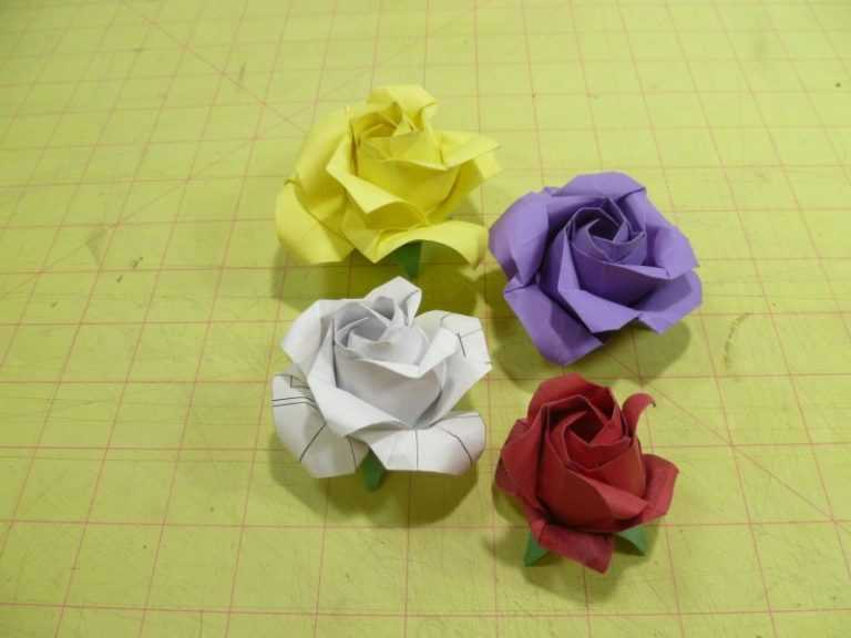 Цветы из оригами с пошаговой инструкцией для детей и взрослых
