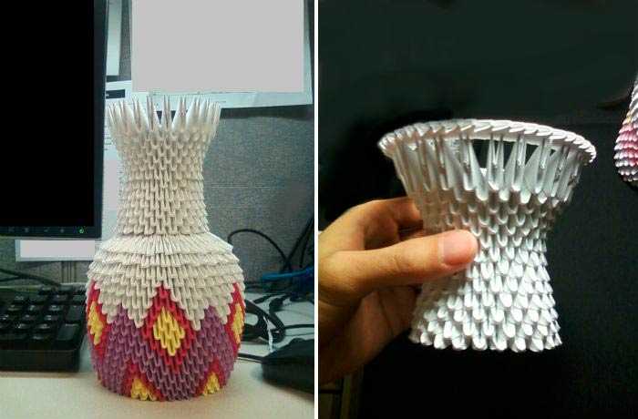 Модульное оригами ваза: как сделать своими руками примеры фото схемы