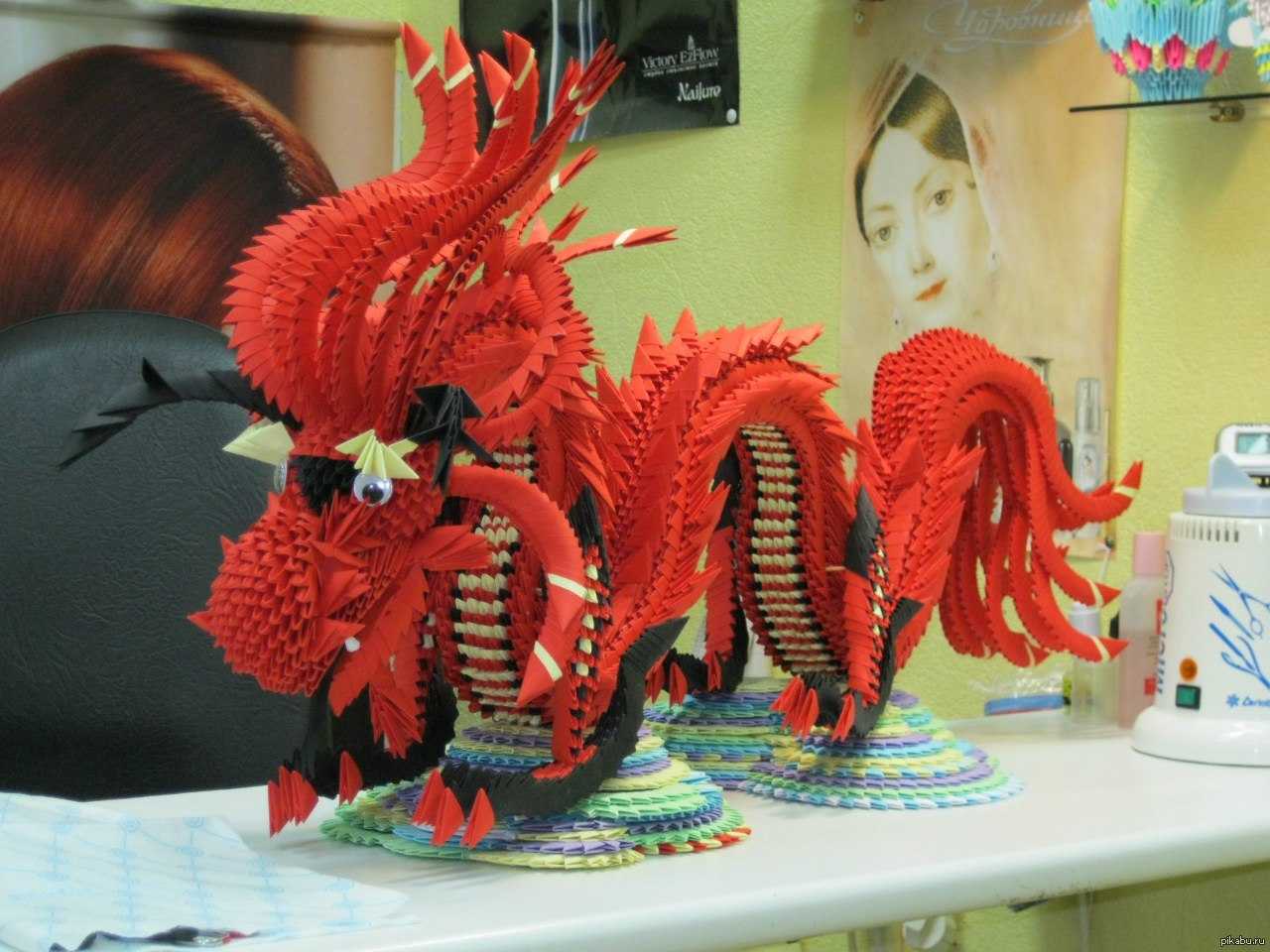 Дракон: модульное оригами по мастер классу и пошаговая инструкция
