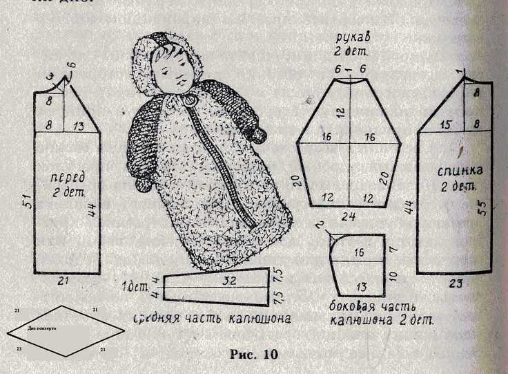 Выкройка комбинезона для новорожденного: как сшить своими руками с капюшоном