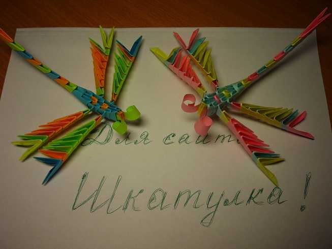 Модульное оригами для начинающих. стрекоза