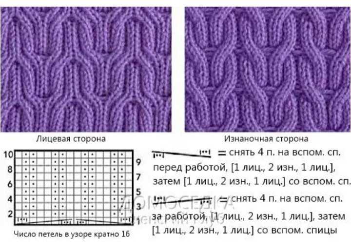 Схемы вязания объемных кос (жгутов) спицами - страница 3