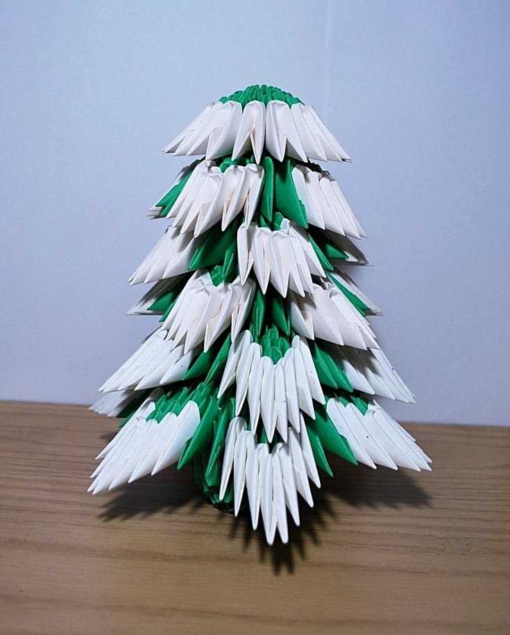 Новогодняя елочка оригами из бумаги своими руками: схема сборки
