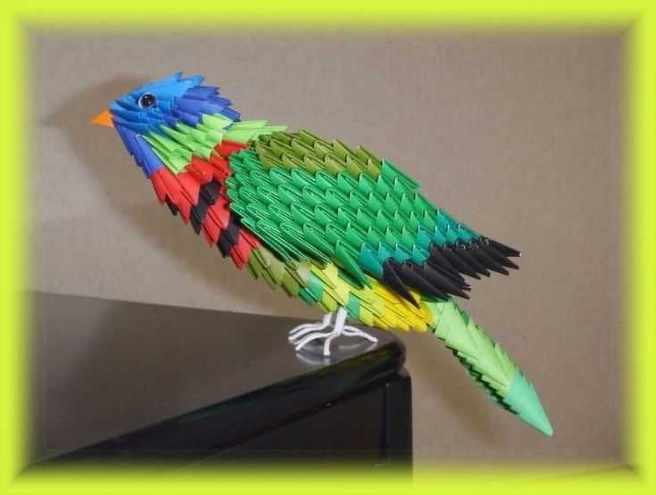 Оригами из бумаги попугай. мастер-класс с пошаговыми фото