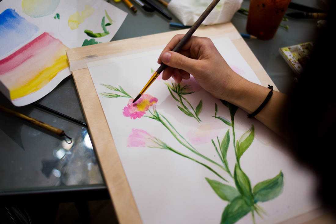 7 акварельных техник рисования для детей красками поэтапно уроки