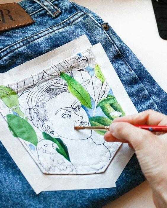 Рисунки на джинсах своими руками: 100 фото-идей, мастер-классы